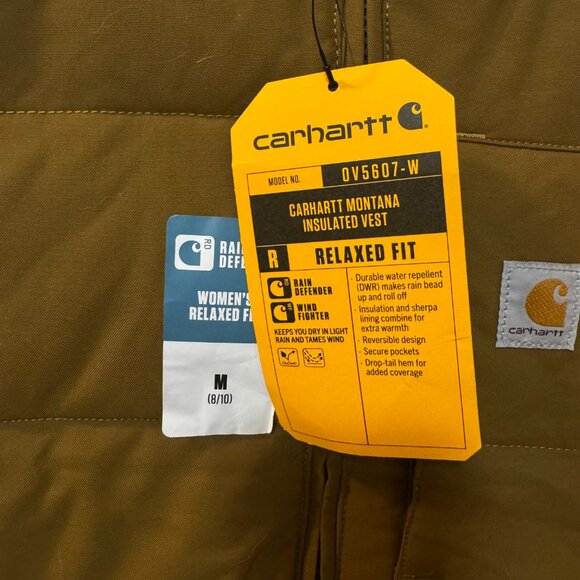 Women's Carhartt Reversible Relaxed Fit Vest NWT - Oak Brown - Picture 7 of 7